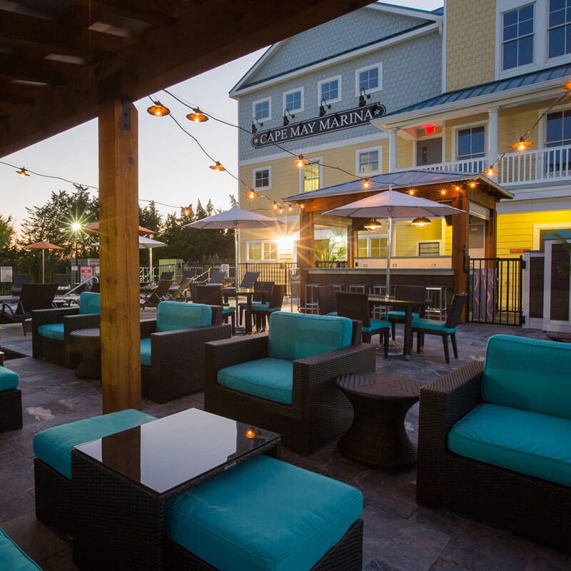 The Paddle Club looking towards the boat house