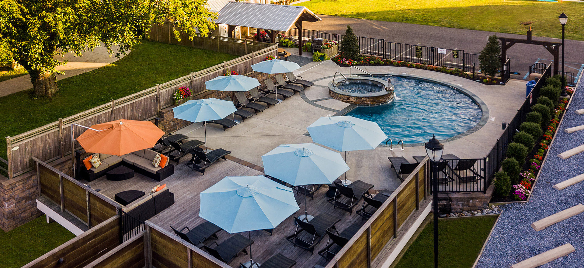Aerial view of The Pool Club